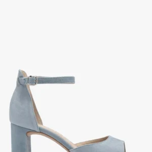 Klasyczne niebieskie sandały na obcasie