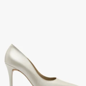 Perłowe czółenka na wysokim obcasie