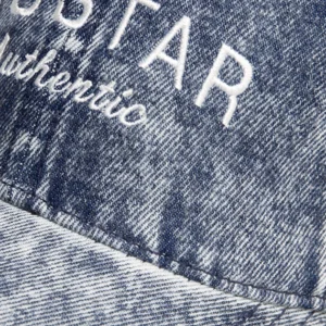 Czapka z daszkiem jeansowa z efektem postarzania niebieska Densi 400