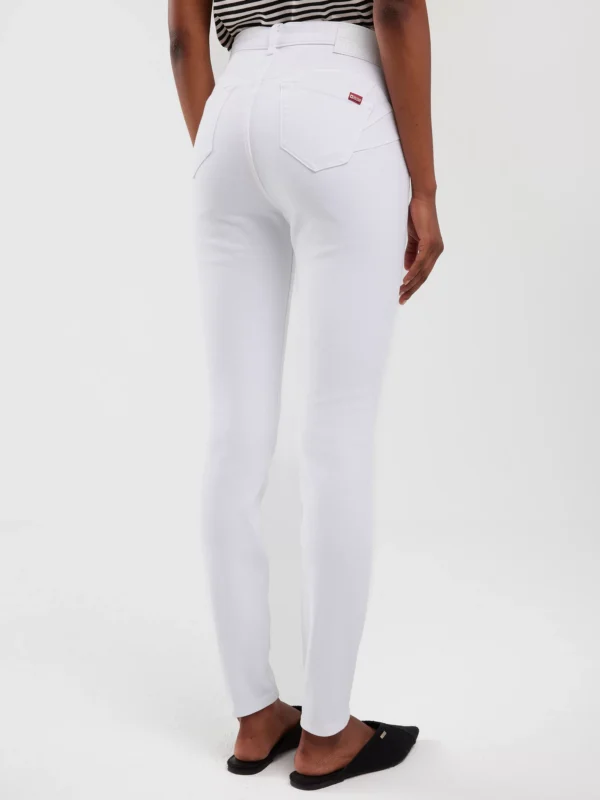 Jeansy damskie push up z wysokim stanem białe Melinda High Waist 101