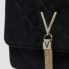 VALENTINO Czarna damska zamszowa torebka Charlotte Flap Bag