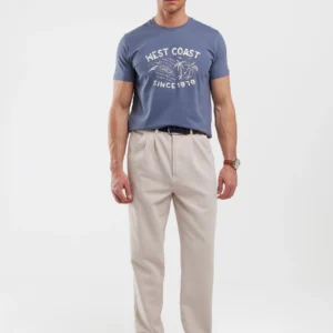 Koszulka męska z nadrukiem niebieska Reddrez 402