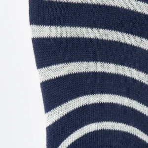 Stopki damskie bawełniane w paski granatowe Marela 403