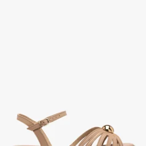 Beżowe sandały damskie płaskie