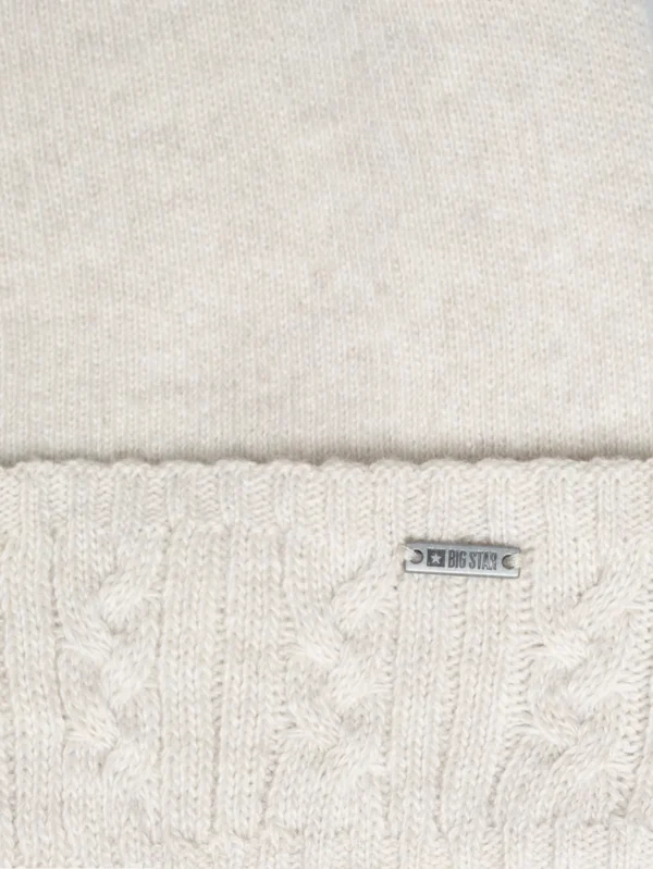 Czapka damska zimowa z pomponem perłowa Stanilo 103