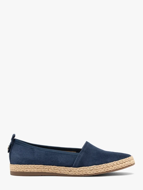 Granatowe espadryle z weluru