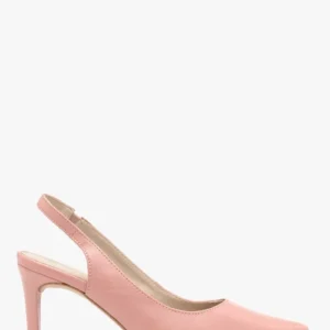 Różowe czółenka typu slingback