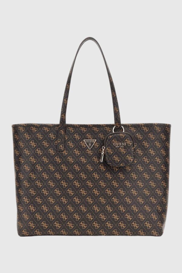 GUESS Brązowa shopperka damska Power Play
