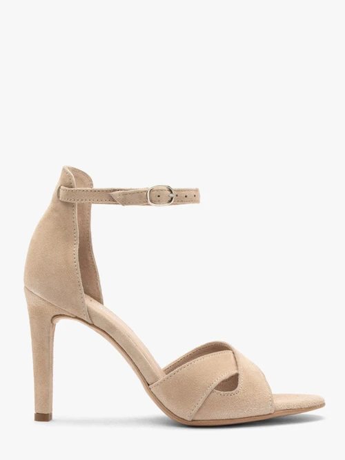 Beżowe sandały na wysokiej szpilce