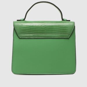 VALENTINO Mały zielony kuferek z logo carrie satche