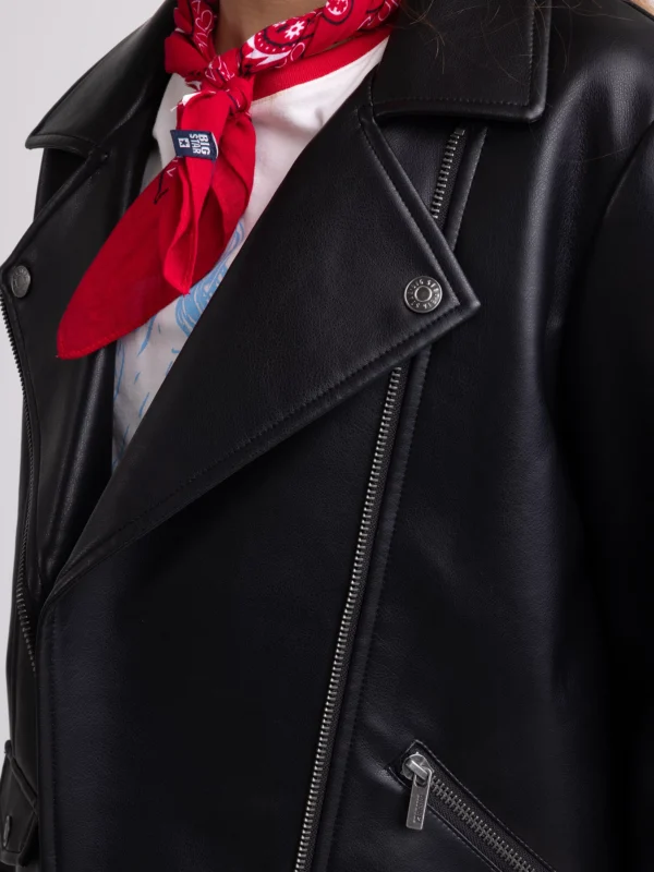 Kurtka dziewczęca ramoneska czarna Aria 906