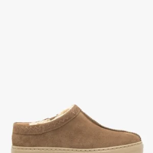 Beżowe krótkie śniegowce ocieplane wełną z przeszyciami