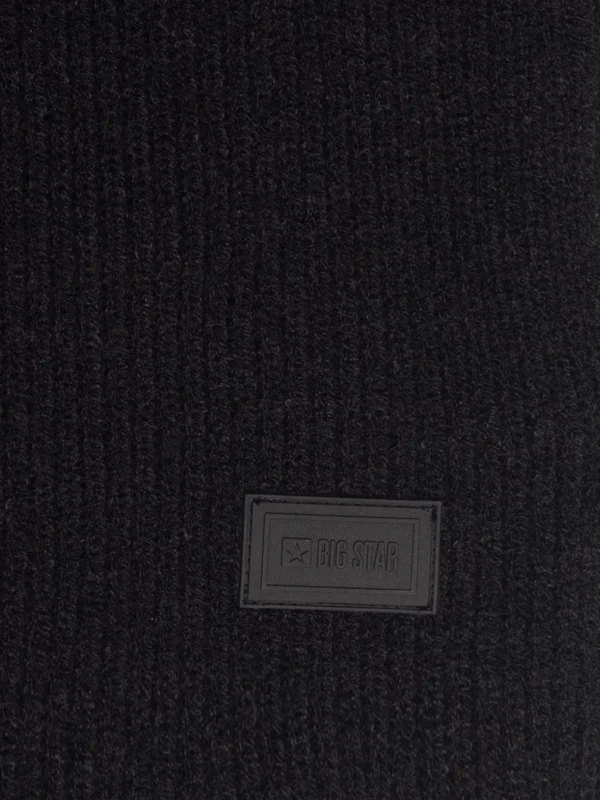 Szalik męski z kolorowym akcentem czarny Wandegors 907