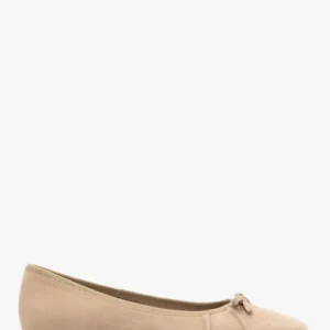 Welurowe baleriny z kokardką