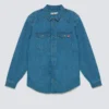 Koszula chłopięca jeansowa niebieska Western 121
