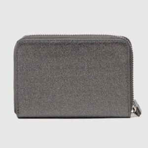 VALENTINO Zestaw ciemnosrebrny portfel damski z lusterkie