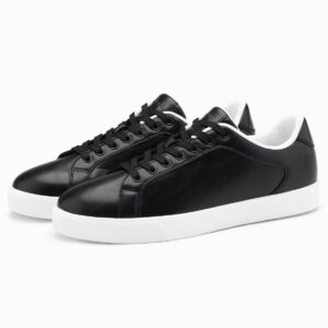 5653f176485543ec45f410812069403a71994b72 Klasyczne męskie buty sneakersy z wysoką podeszwą – czarne V1