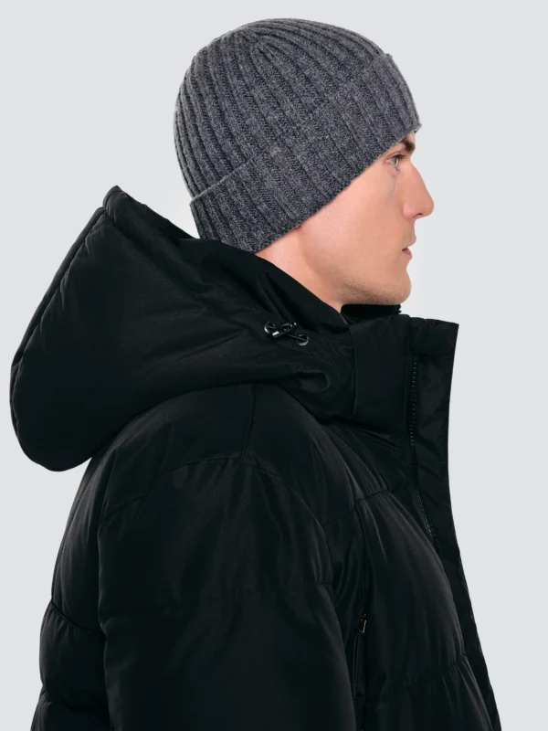 57c5c4be4a30225e649298d469d6b4265819953b Czapka męska zimowa z dodatkiem wełny szara Haman 902