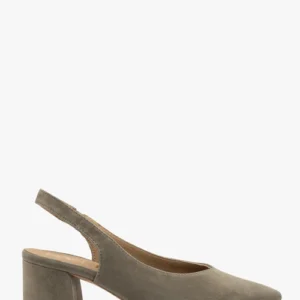 Oliwkowe czółenka damskie slingback