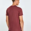 Koszulka męska z nadrukiem bordowa Teller 604