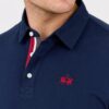 LA MARTINA Granatowy męski longsleeve polo HEAVY JERSEY