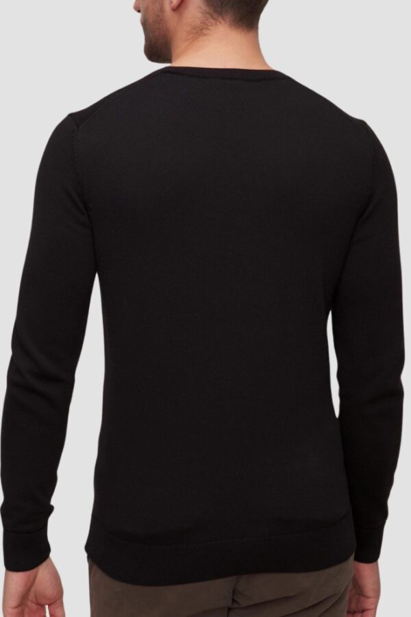 AERONAUTICA MILITARE Czarny męski sweter Crew Neck