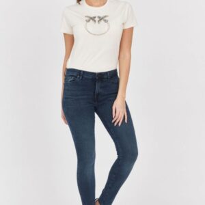 7 FOR ALL MANKIND Niebieskoszare jeansy damskie HW SKINNY SLIM ILLUSION