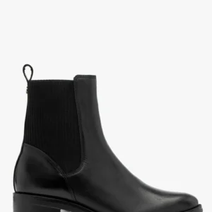 Czarne sztyblety damskie z ozdobną gumą