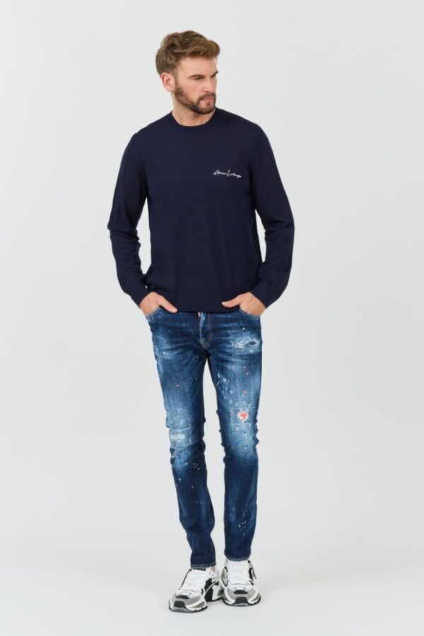 ARMANI EXCHANGE Granatowy męski sweter Jumpers