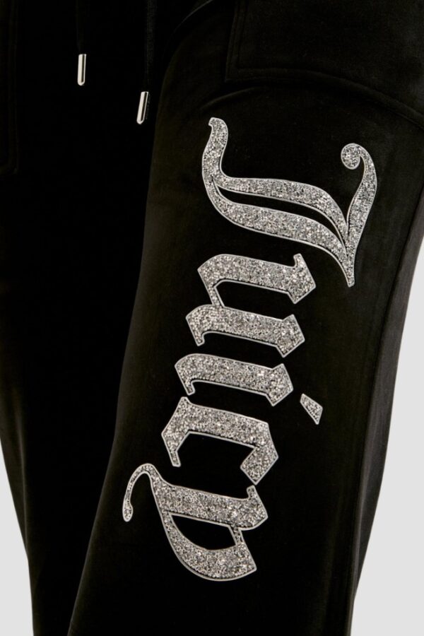 JUICY COUTURE Czarne damskie spodnie dresowe Layla Caviar Trackpant