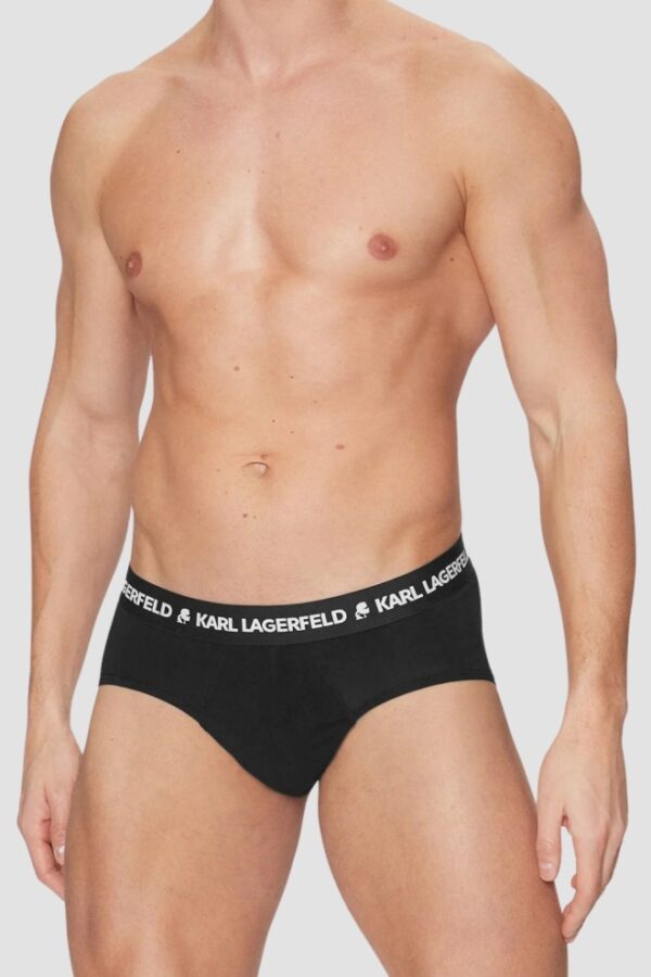 KARL LAGERFELD Czarne slipy męskie 3PACK