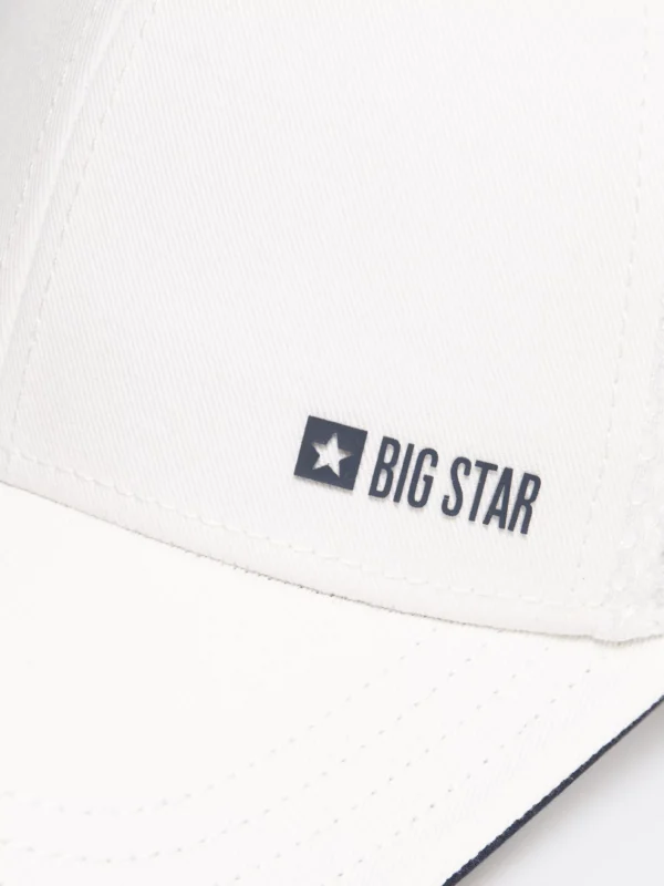 Czapka męska z daszkiem z siatką biała Vintygos 100