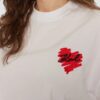 KARL LAGERFELD Biały damski top Hearts Cropped