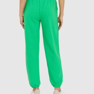 JUICY COUTURE Zielone spodnie damskie wendy recycled z haftowanym logo