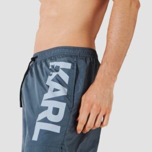 KARL LAGERFELD Niebieskie kąpielówki męskie