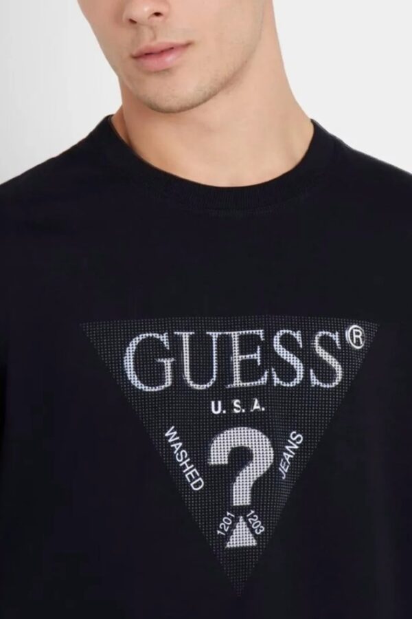 GUESS Granatowy męski longsleeve Ls Cn