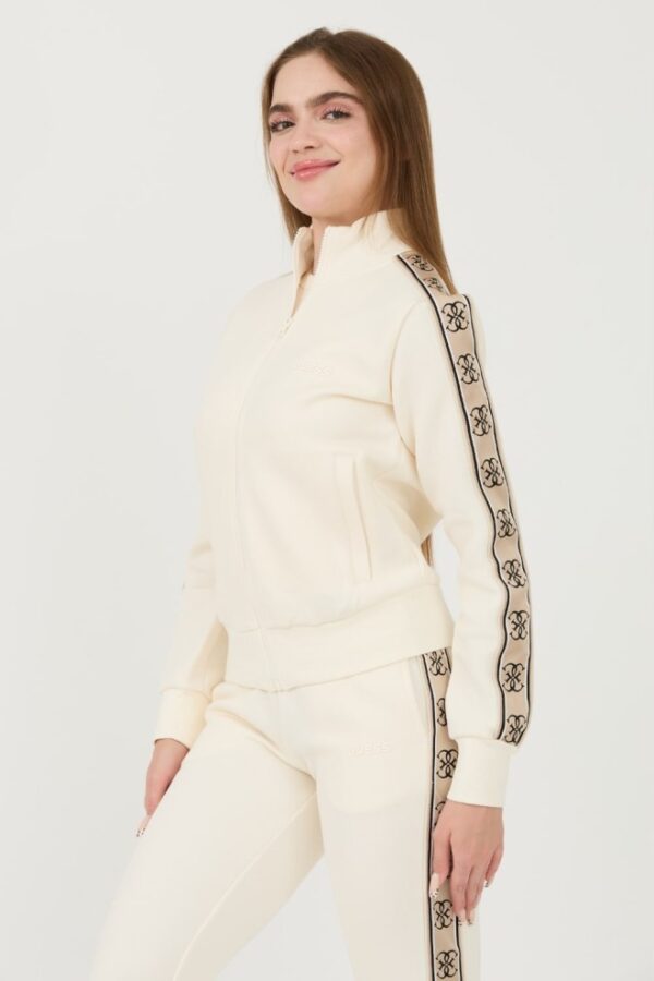GUESS Beżowa damska bluza Britney Full Zip