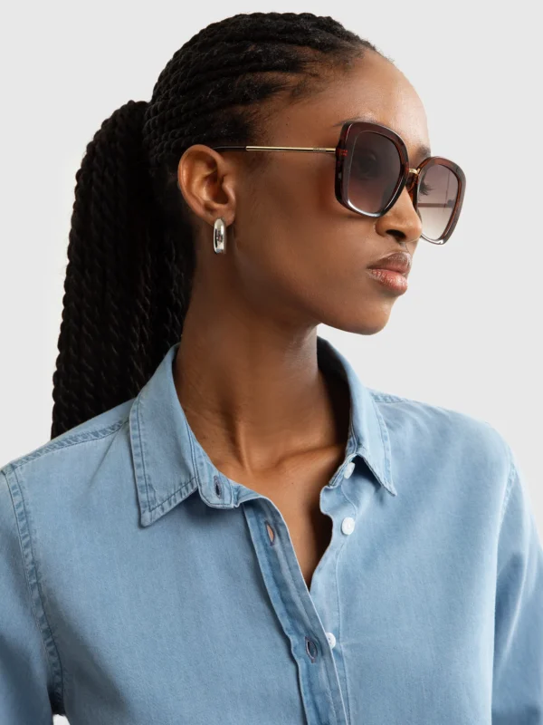 Okulary przeciwsłoneczne damskie brązowe Klori 803