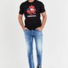 DSQUARED2 Czarny t-shity męski leaf buddy