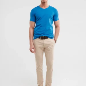 Koszulka męska v-neck niebieska Irtos 402