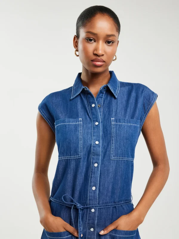 60e1e655a58a3b605f72bb4a987a2ac43c9d3e8e Kombinezon damski jeansowy niebieski Shea 465