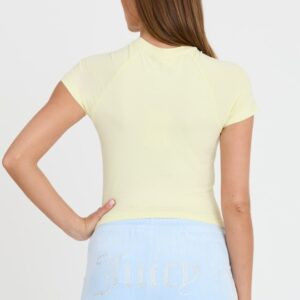 JUICY COUTURE Cytrynowy damski t-shirt Retroshrunken Tee