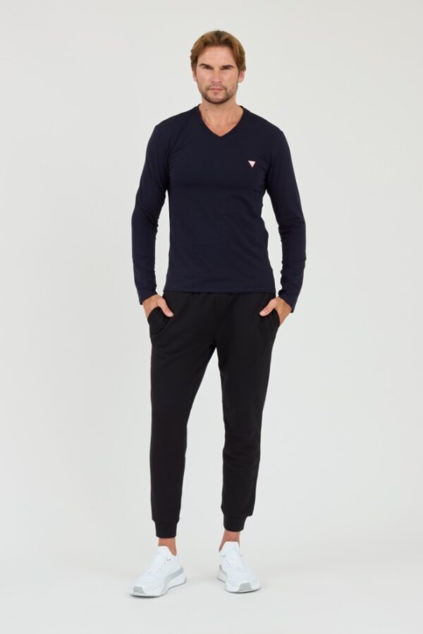 GUESS Granatowy męski longsleeve Core Tee