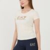 EA7 Beżowy damski t-shirt
