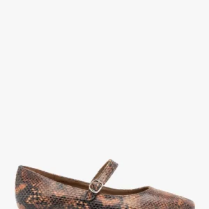 Baleriny damskie w wężowy wzór