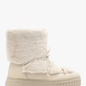 Kremowe ocieplane śniegowce