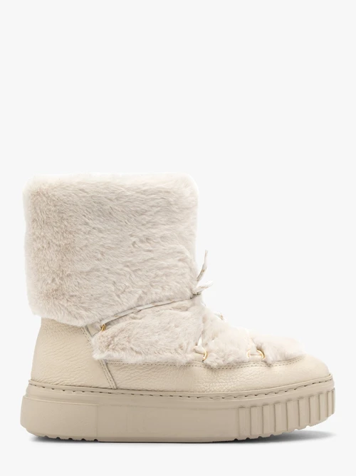 Kremowe ocieplane śniegowce