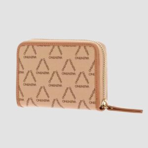 VALENTINO Beżowy mały portfel Liuto