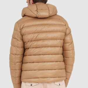 BLAUER Jasnobrązowa puchowa kurtka męska Virgil z kapturem