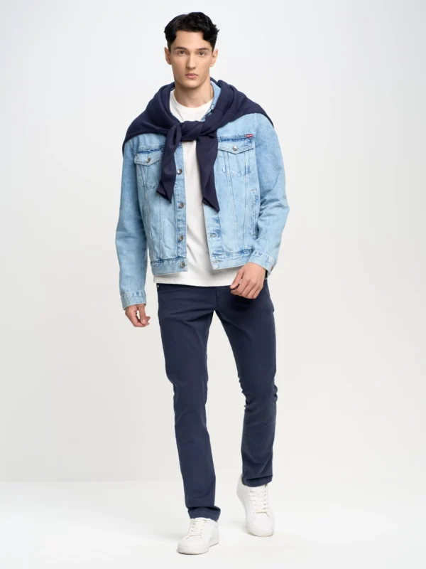 Spodnie męskie chinosy granatowe Erhat 404